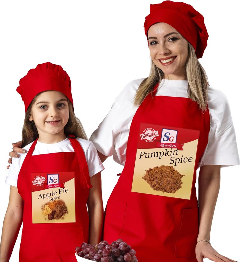 Handmade 90s Girl Band Matching Halloween Aprons, Catering Group Aprons, Family Kitchen Aprons, Food Seasoning Gifts - Image 1